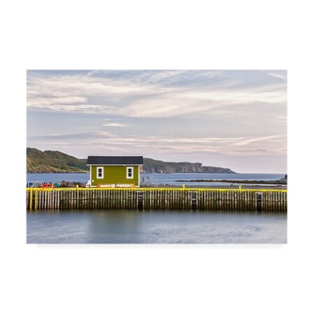 Trademark Fine Art Chuck Burdick 'Quiet Morning Pier' Canvas Art, 16x24 IC00142-C1624GG